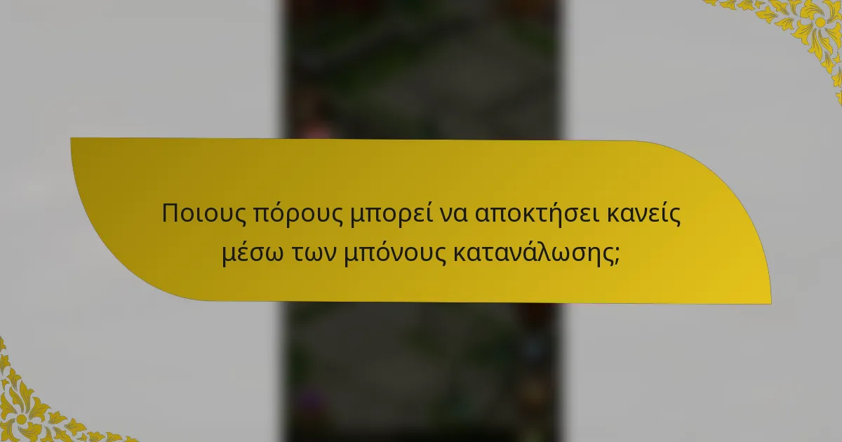 Ποιους πόρους μπορεί να αποκτήσει κανείς μέσω των μπόνους κατανάλωσης;